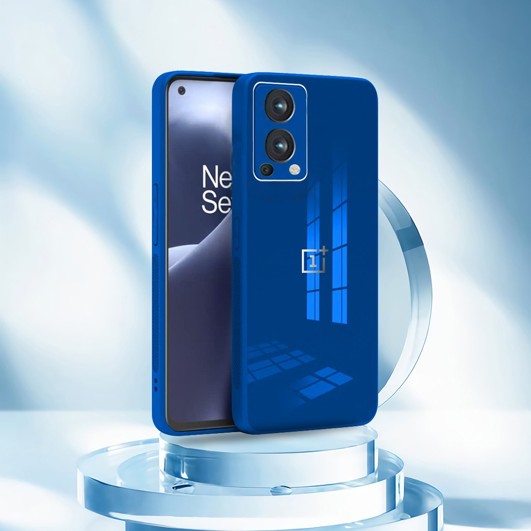 Cover OnePlus Nord 2T 5G Con Specchio E Supporto - SEAHAI Custodia Flip Viola E Blu, Clear View A 360°